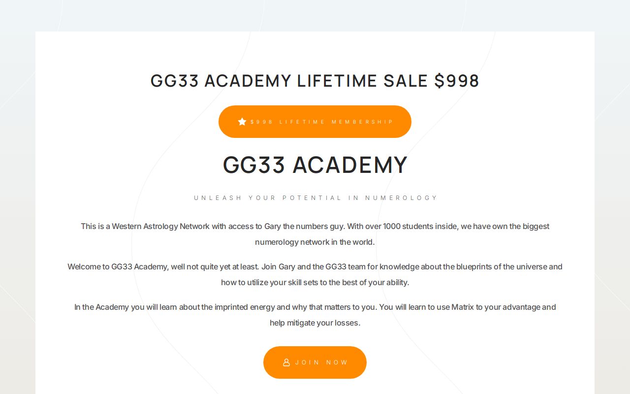 GG33 Academy